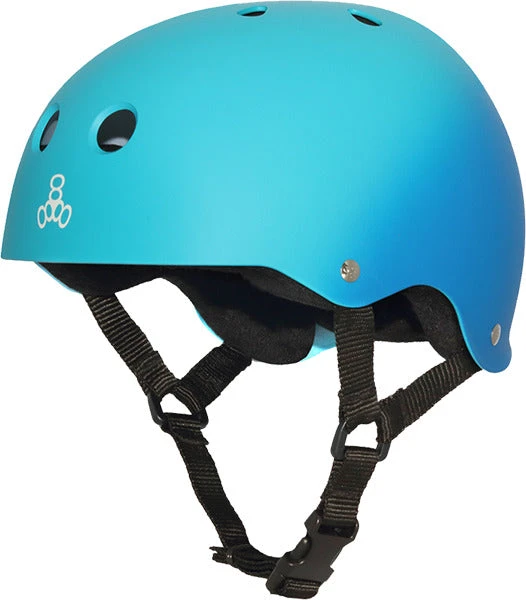 Triple 8 Sweatsaver Helmet - Blue Fade Rubber/Turquoise PROTECTIVE GEARS Triple 8 Sweatsaver Helmet - Blue Fade Rubber/Turquoise PROTECTIVE GEARS