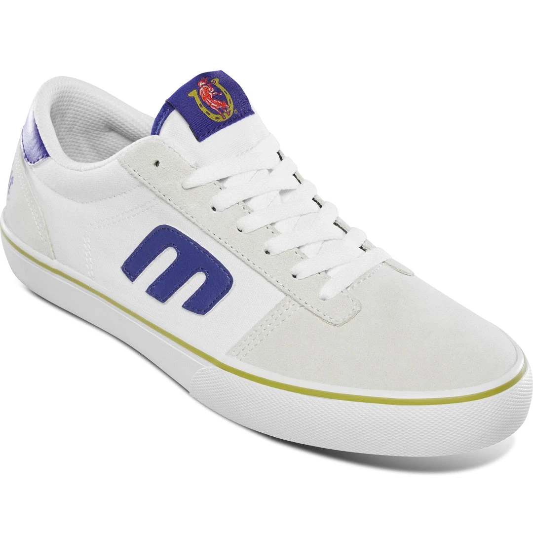 Etnies Shoes Calli Vulc X Colt 45 - White/Navy/Gold MEN Etnies Shoes Calli Vulc X Colt 45 - White/Navy/Gold MEN