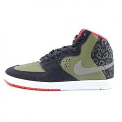 Nike Shoes Paul Rodriguez 7 High - Black/Medium Olive/Laser Crimson-Med Base Grey