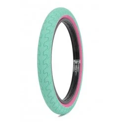 Rant BMX Squad Tire 20" X 2.35" - Teal/Pink Sidewall Tires