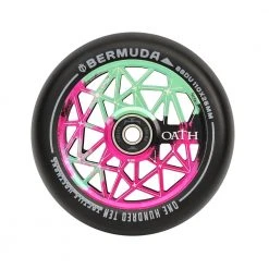 Oath Bermuda Scooter Wheels 110mm - Green/Pink/Black (Pair)