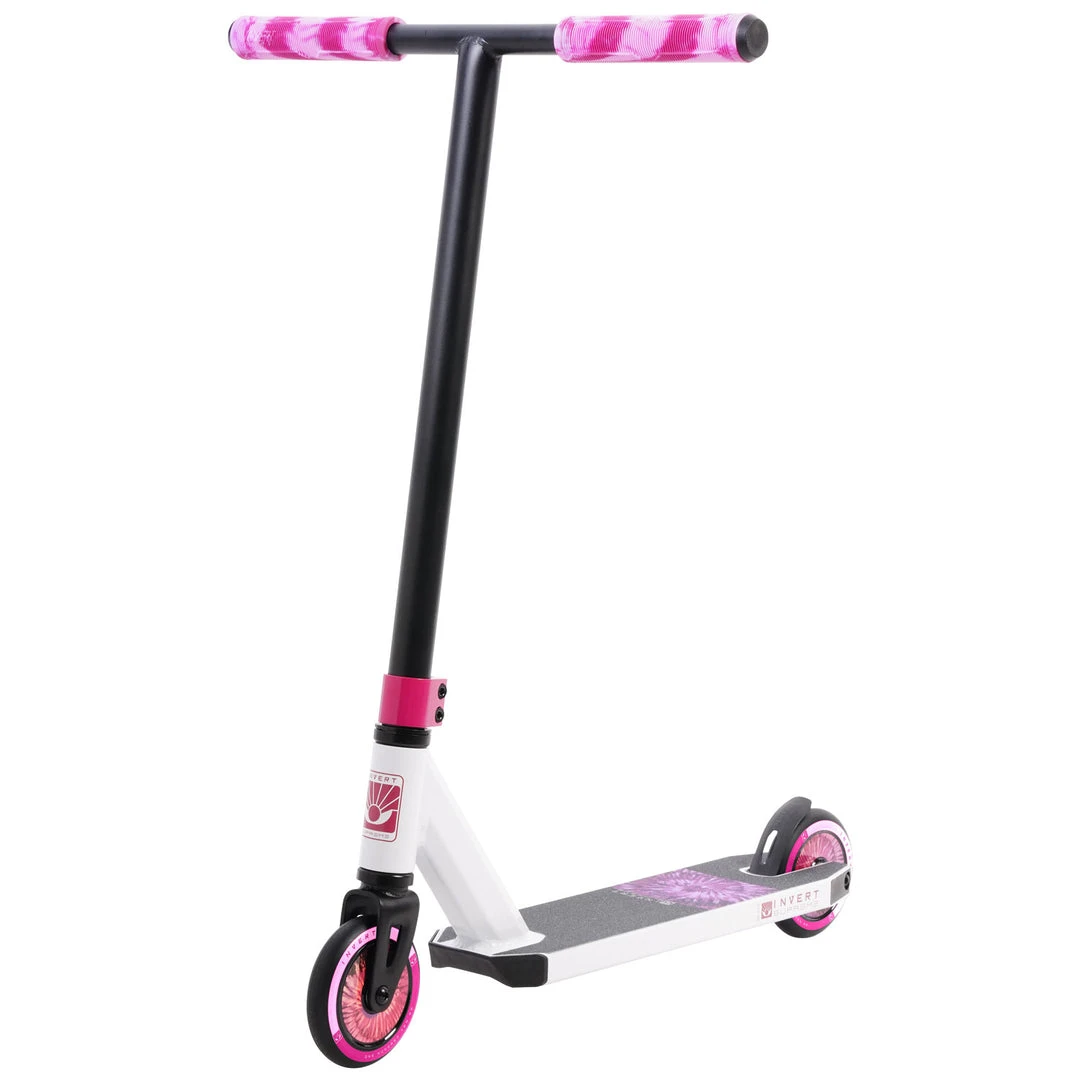 Complete Scooters Invert Supreme Mini 1-4-8 Complete Scooter - White/Black/Pink 5 Complete Scooters Invert Supreme Mini 1-4-8 Complete Scooter - White/Black/Pink