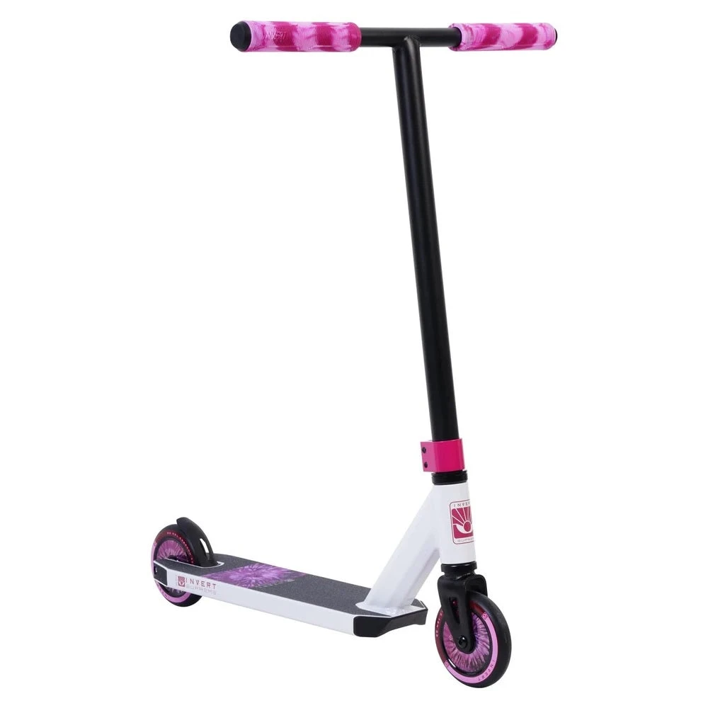 Complete Scooters Invert Supreme Mini 1-4-8 Complete Scooter - White/Black/Pink 3 Complete Scooters Invert Supreme Mini 1-4-8 Complete Scooter - White/Black/Pink
