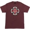 MEN Independent Ringed Cross T-Shirt Medium - Burgundy Heather 1 MEN Independent Ringed Cross T-Shirt Medium - Burgundy Heather