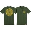 MEN Spitfire Classic Swirl T-Shirts Medium - Military Green/Yellow