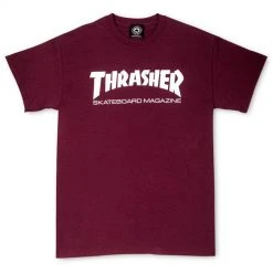 Thrasher Magazine Skate Mag T-Shirt Medium - Maroon/White MEN