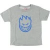 Spitfire Bighead Heather Youth T-Shirt - Grey/Blue MEN