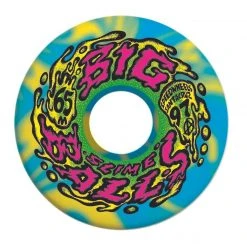 Slime Balls Big Balls Wheels 65mm 97a - Blue/Yellow Swirl (Set Of 4)