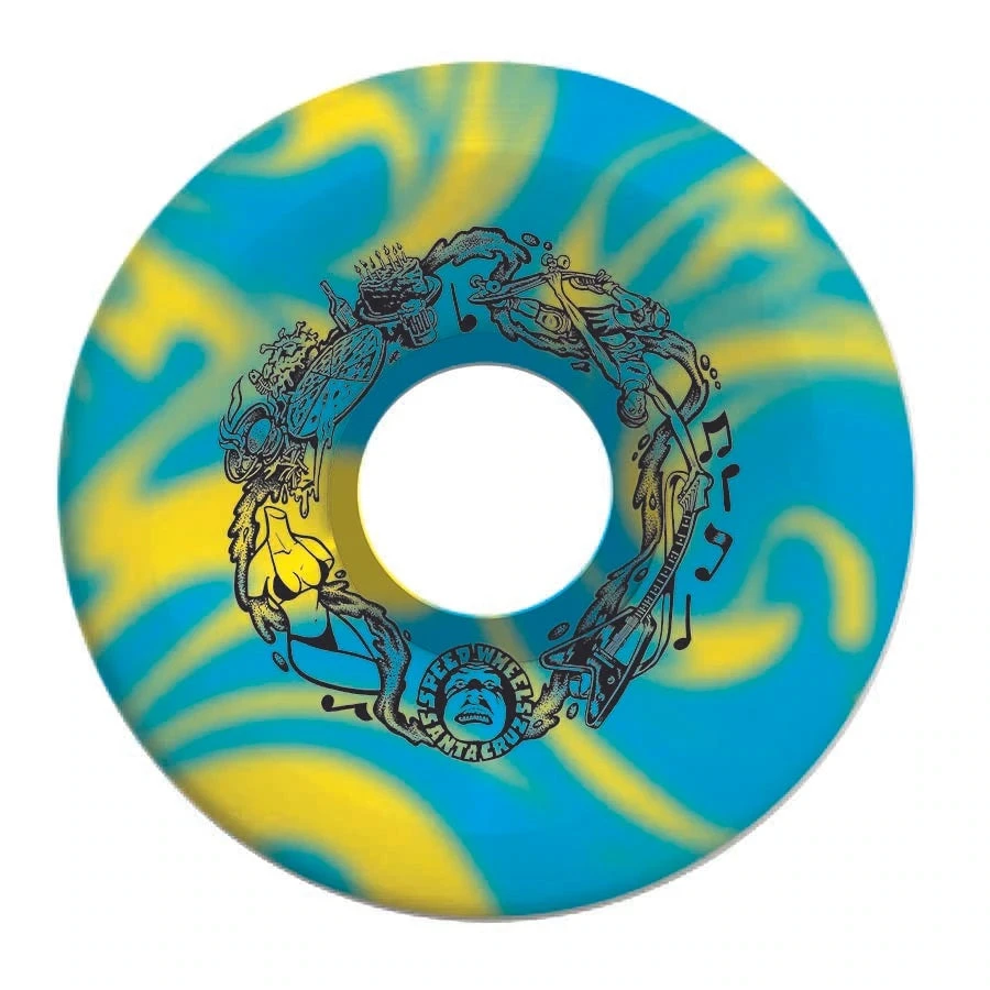 Slime Balls Big Balls Wheels 65mm 97a - Blue/Yellow Swirl (Set Of 4) Slime Balls Big Balls Wheels 65mm 97a - Blue/Yellow Swirl (Set Of 4)