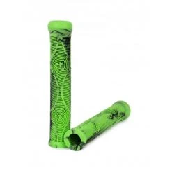 Subrosa BMX Genetic Grips Flangeless DCR - Black/Neon Green Marble