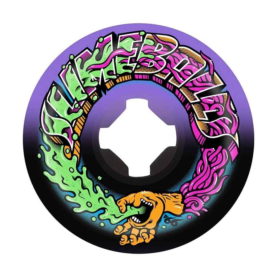 Slime Balls Greetings Speed Balls Wheels 53mm 99a - Purple/Black (Set Of 4) 3 Slime Balls Greetings Speed Balls Wheels 53mm 99a - Purple/Black (Set Of 4)