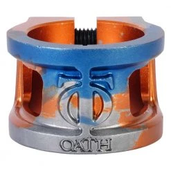 Oath Cage V2 Oversized 2 Bolt Clamp - Orange/Blue/Titanium Clamps 5 Oath Cage V2 Oversized 2 Bolt Clamp - Orange/Blue/Titanium Clamps