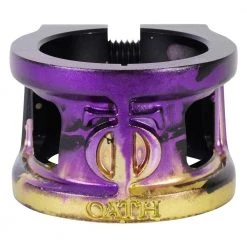 Clamps Oath Cage V2 Oversized 2 Bolt Clamp - Black/Purple/Yellow