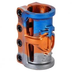 Oath Cage V2 SCS 4 Bolt Clamp - Orange/Blue/Titanium Clamps
