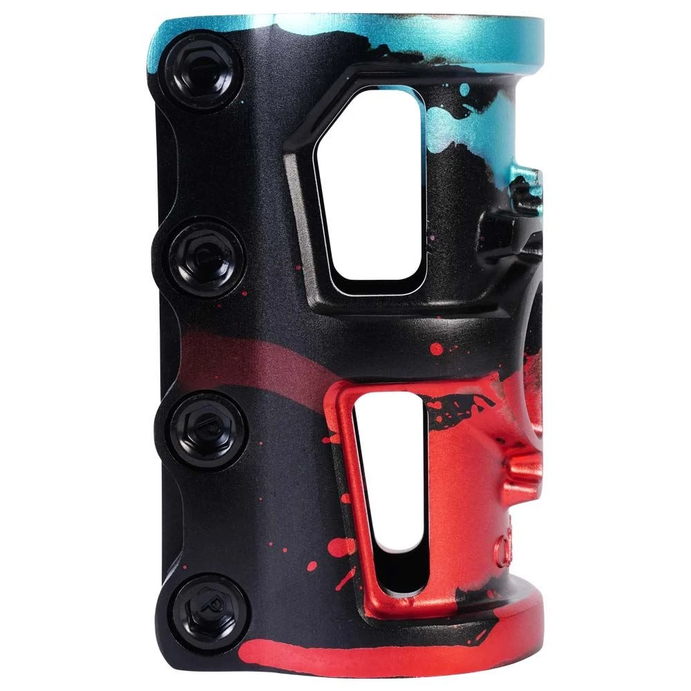 Clamps Oath Cage V2 SCS 4 Bolt Clamp - Black/Teal/Red 5 Clamps Oath Cage V2 SCS 4 Bolt Clamp - Black/Teal/Red