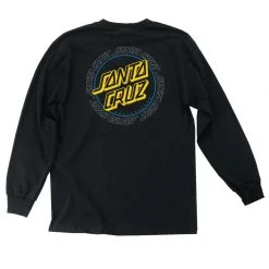 Santa Cruz Hollow Ringed Dot Long Sleeve Mens T-Shirt - Black