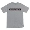 Independent Bar Logo Short Sleeve Mens T-Shirt - Hthr Grey 1 Independent Bar Logo Short Sleeve Mens T-Shirt - Hthr Grey