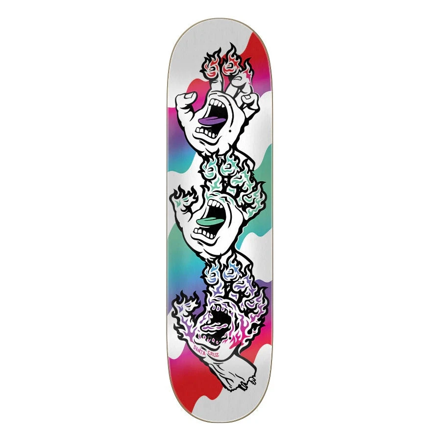Decks Santa Cruz Flame Hand Sequence VX Everslick Skateboard Deck - 8.25" Assorted 3 Decks Santa Cruz Flame Hand Sequence VX Everslick Skateboard Deck - 8.25" Assorted