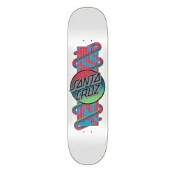 Santa Cruz Electric Lava Dot VX Skateboard Deck - 8.0" White
