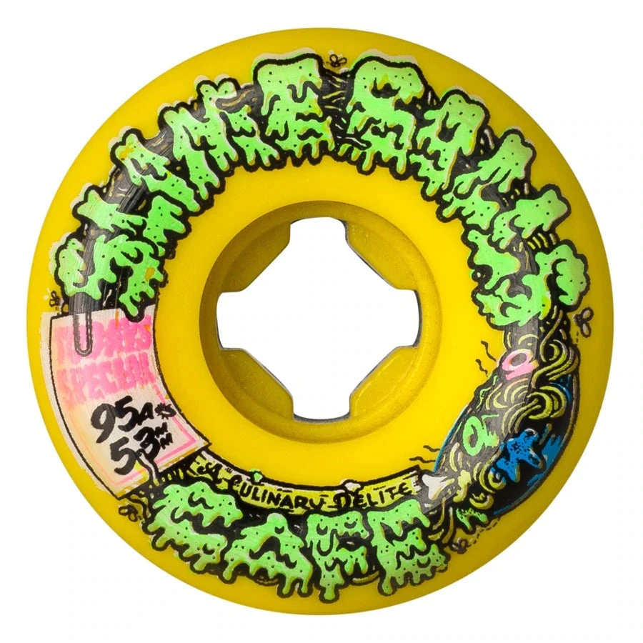 Slime Balls Double Take Cafe Vomits Mini Wheels 53mm 95a - Yellow/Black 3 Slime Balls Double Take Cafe Vomits Mini Wheels 53mm 95a - Yellow/Black