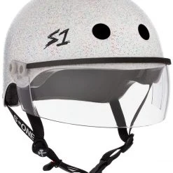 PROTECTIVE GEARS S1 Lifer Visor Gen 2 Helmet - White Gloss Glitter