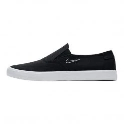 MEN Nike Shoes Portmore II Solarsoft Slip Canvas - Black/Light Bone