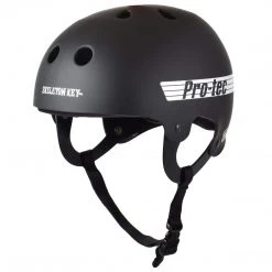 PROTECTIVE GEARS ProTec Classic Old School Helmet Skeleton Key CPSC Certified - Black/White