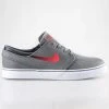 MEN Nike Zoom Stefan Janoski Leather - Med Base Grey/Laser Crimson-Black