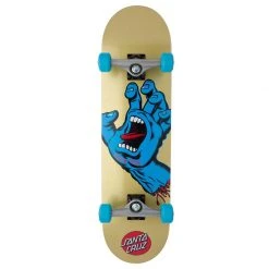 Santa Cruz Screaming Hand Large Skateboard Complete - 8.25" Gold