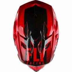 PROTECTIVE GEARS Fly Racing Default Full Face Helmet - Red/Black