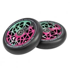 Oath Bermuda Scooter Wheels 110mm - Green/Pink/Black (Pair) 6 Oath Bermuda Scooter Wheels 110mm - Green/Pink/Black (Pair)