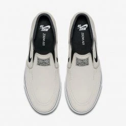 Nike Shoes SB Zoom Stefan Janoski Slip-On - Light Bone/Black-White-Black MEN