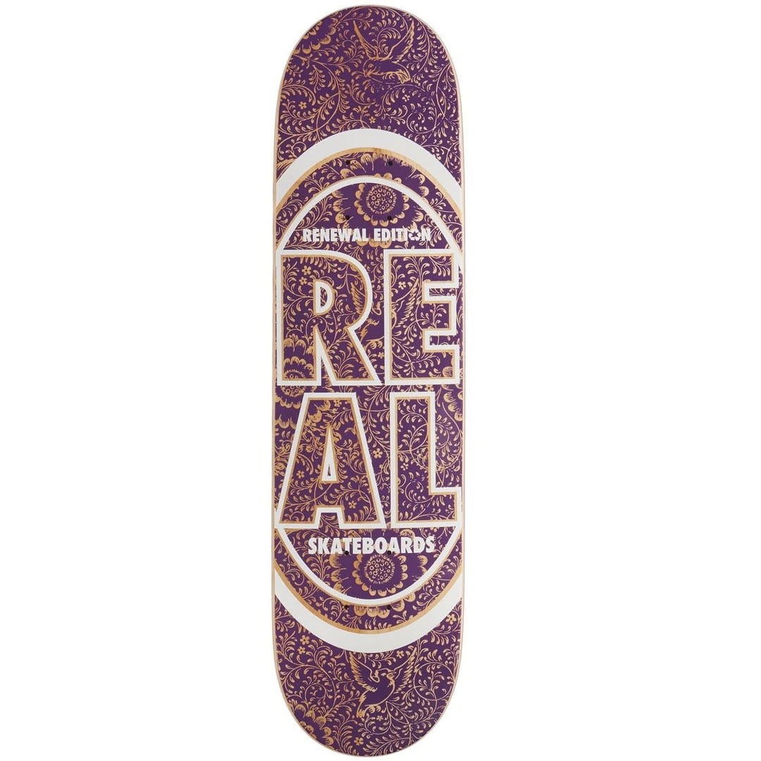 Real Stacked Floral Oval Skateboard Deck - 7.30" Purple Decks 3 Real Stacked Floral Oval Skateboard Deck - 7.30" Purple Decks