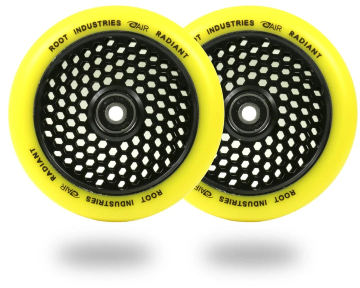 Root Industries HoneyCore Radiant Wheels 120mm - Yellow (Pair) 3 Root Industries HoneyCore Radiant Wheels 120mm - Yellow (Pair)