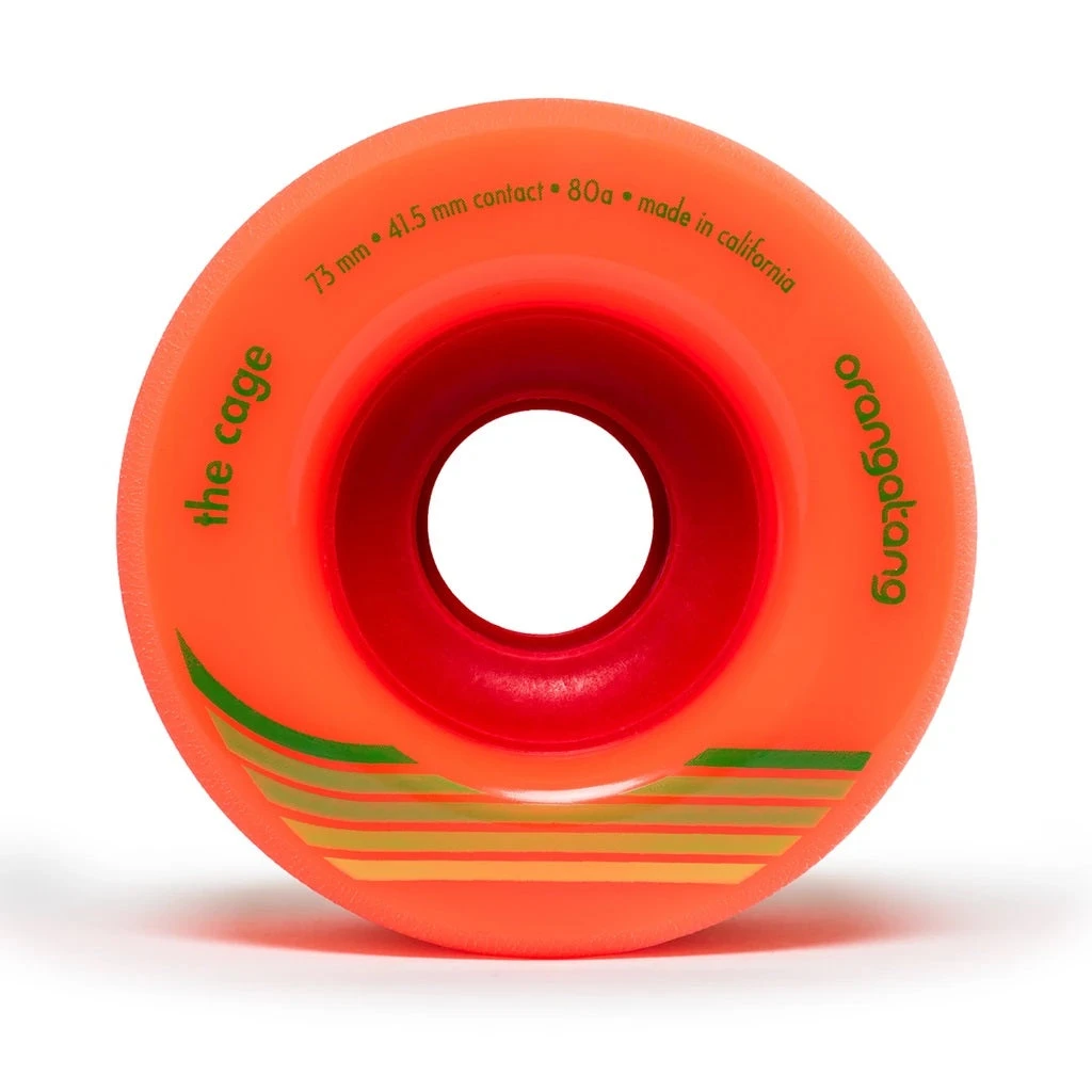 Orangatang The Cage 73mm 80a Longboard Wheels - Orange (Set Of 4) 3 Orangatang The Cage 73mm 80a Longboard Wheels - Orange (Set Of 4)