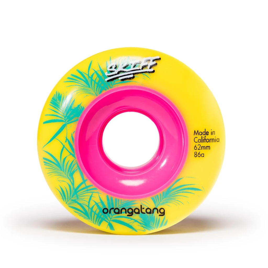 Orangatang Skiff 62mm 86a Longboard Wheels - Yellow (Set Of 4) 3 Orangatang Skiff 62mm 86a Longboard Wheels - Yellow (Set Of 4)