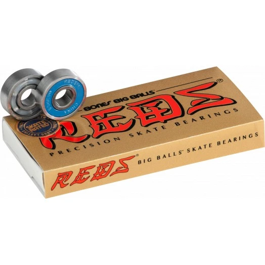 Bones Big Balls Reds Skateboard Bearings (Set Of 8) 3 Bones Big Balls Reds Skateboard Bearings (Set Of 8)