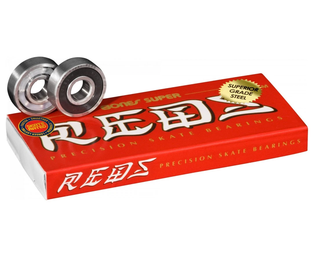 Bones Bearings Super Reds (Set Of 8) 3 Bones Bearings Super Reds (Set Of 8)
