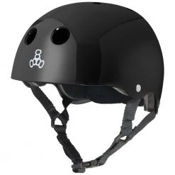 PROTECTIVE GEARS Triple 8 Standard Liner Helmet - Black Glossy