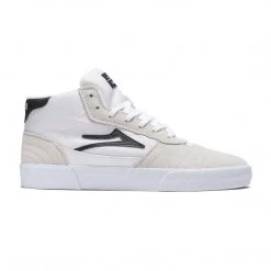 MEN Lakai Shoes Cambridge Mid - White/Black Suede