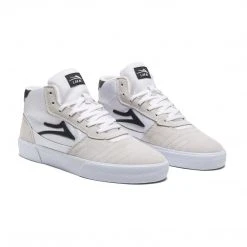 MEN Lakai Shoes Cambridge Mid - White/Black Suede