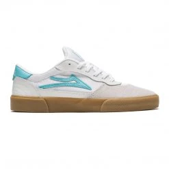 Lakai Shoes Cambridge - White/Teal Suede