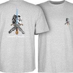 Powell Peralta Skull & Sword T-shirt - Gray