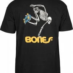 MEN Powell Peralta Skateboarding Skeleton T-shirt - Black