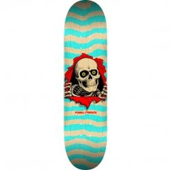 Powell Peralta Ripper Skateboard Deck 242 - 8.0" Natural/Turquoise Decks