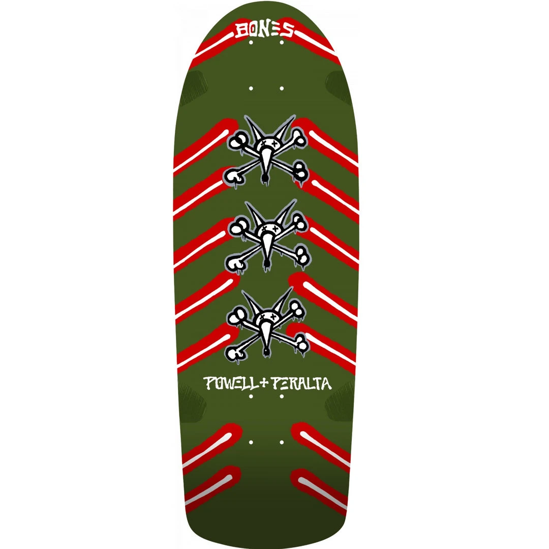 Powell Peralta OG Rat Bones Skateboard Deck - 10" Olive Green Decks 3 Powell Peralta OG Rat Bones Skateboard Deck - 10" Olive Green Decks