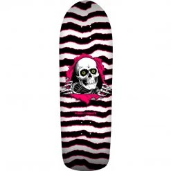 Powell Peralta Old School Ripper Skateboard Deck - 9.89" White/Pink Decks