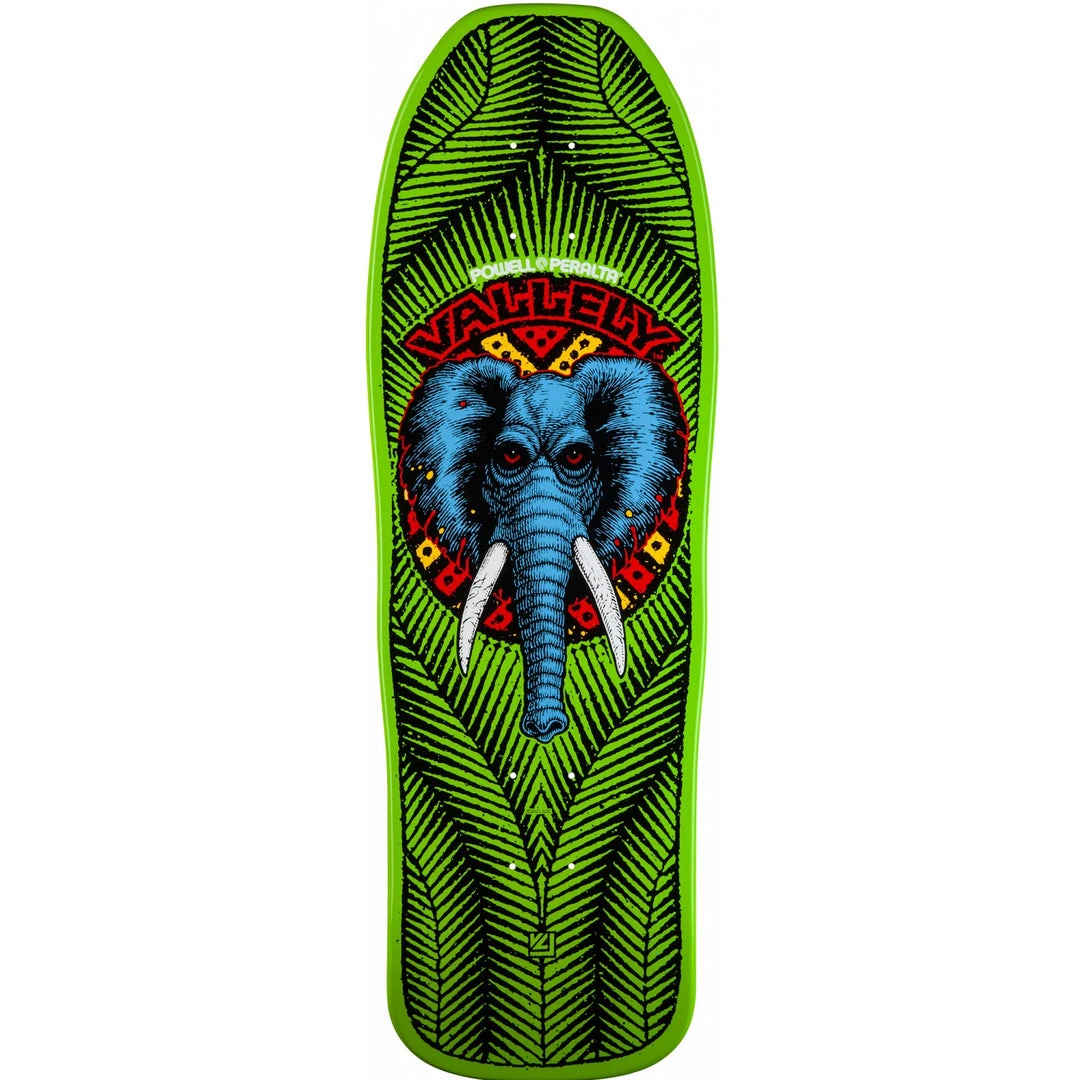Powell Peralta Mike Vallely Elephant Skateboard Deck - 9.85" Lime Powell Peralta Mike Vallely Elephant Skateboard Deck - 9.85" Lime