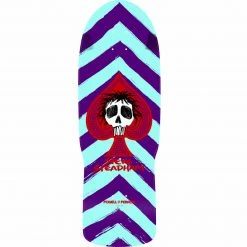 Powell Peralta Steadham Skull & Spade Reissue Skateboard Deck - 10" Purple/Aqua Decks