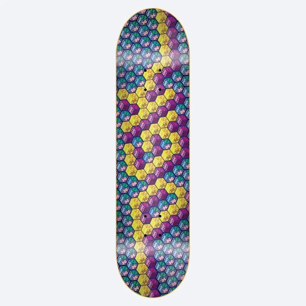 Decks DGK Dicey Hologram Skateboard Deck - 8.0" Multi 3 Decks DGK Dicey Hologram Skateboard Deck - 8.0" Multi